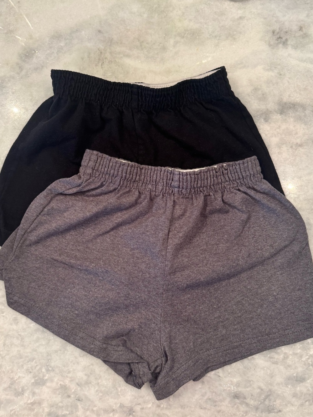 Soffe Youth Medium Athletic Shorts - Black & Gray